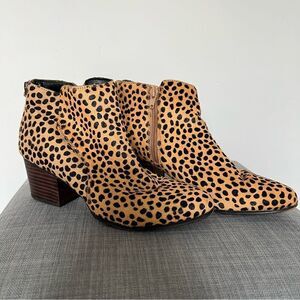 Sole Society Cheetah Dot Calf Hair Bootie // size 8